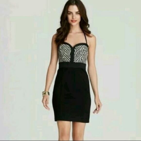 Guess Vixen Black Bandage Strapless dress - Picture 3 of 9